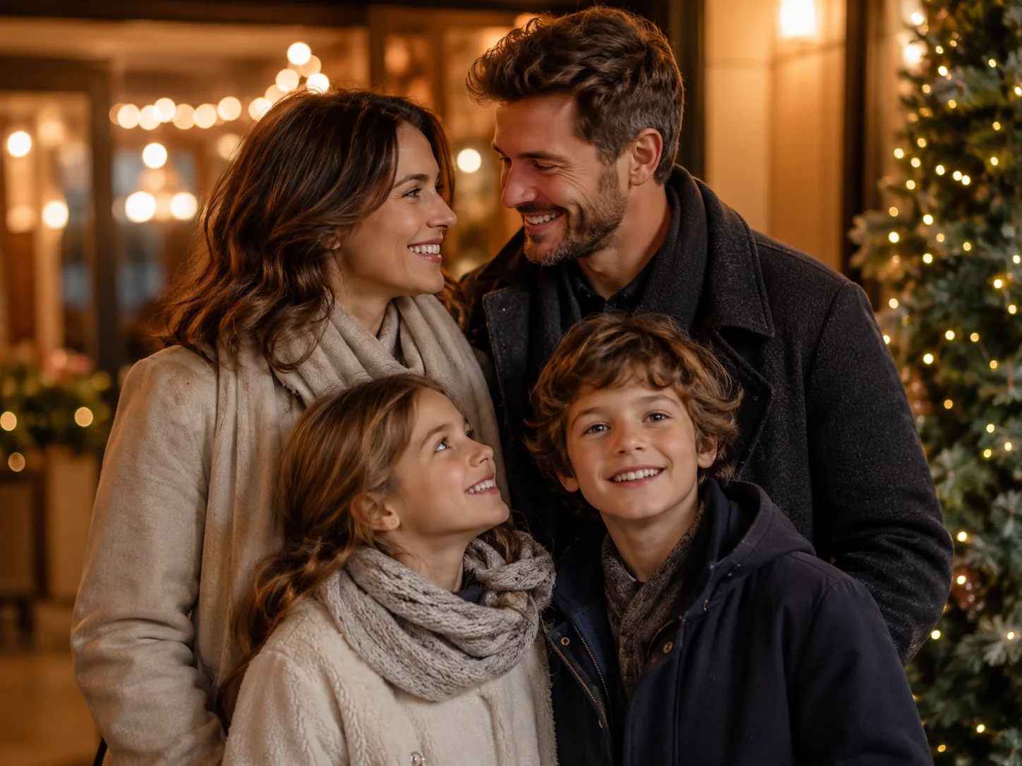 Famille chaleureuse pendant les fêtes — idée cadeau original à Albi